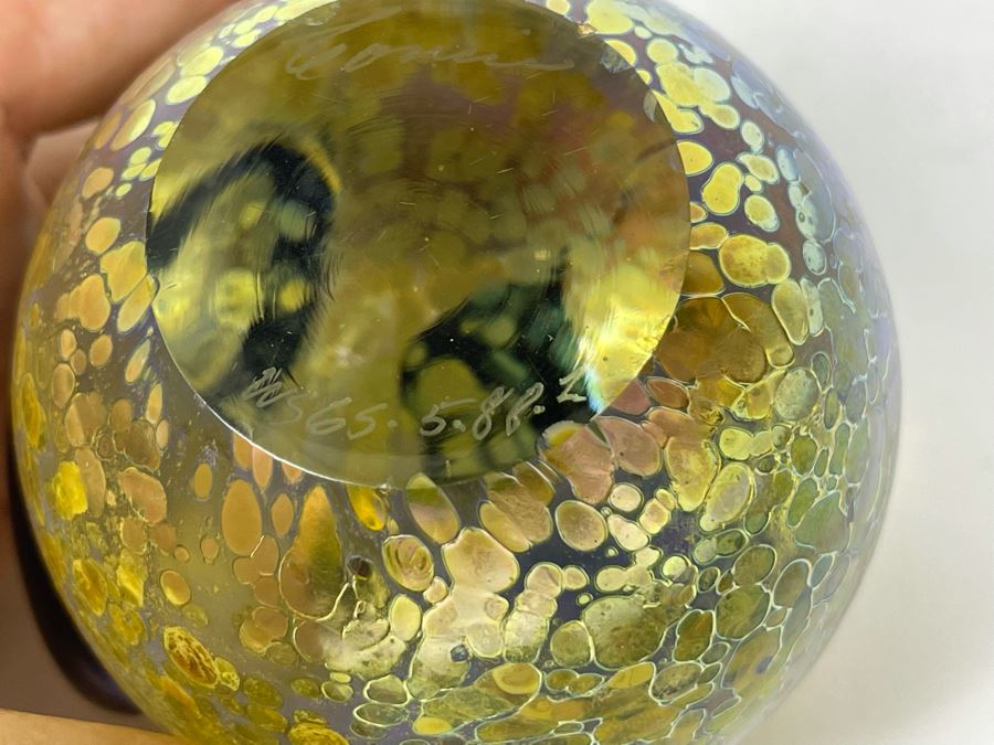 Signed Correia Art Glass Snake Paperweight (Small Part Of Tail Is Missing) 3W [Photo 12]