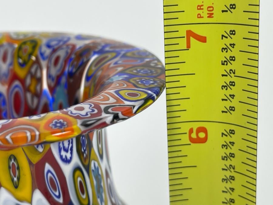 Millefleur Art Glass Vase 6.5H [Photo 8]
