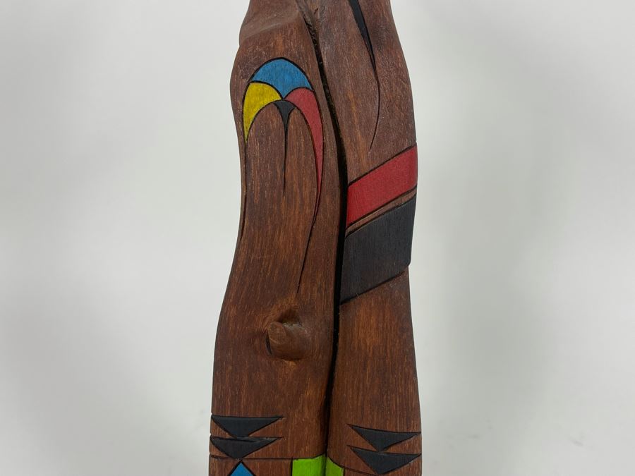 Hand Carved Hand-Painted Kachina Shalako / Quaho Hopi Maiden Eagle Native American By Edgar Sumatzkuku 17.5H X 8W Retails $325 [Photo 18]
