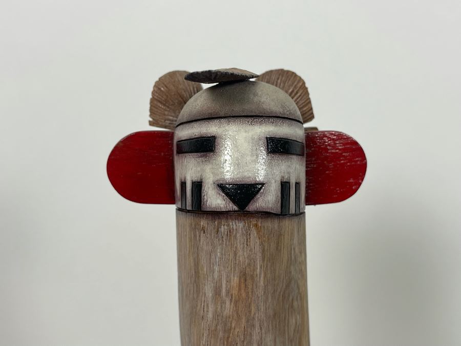 Hand Carved Hand-Painted Kachina 'Snow Maiden' Hopi Native American By John Paleahla Jr. 17H Retails $295 [Photo 5]