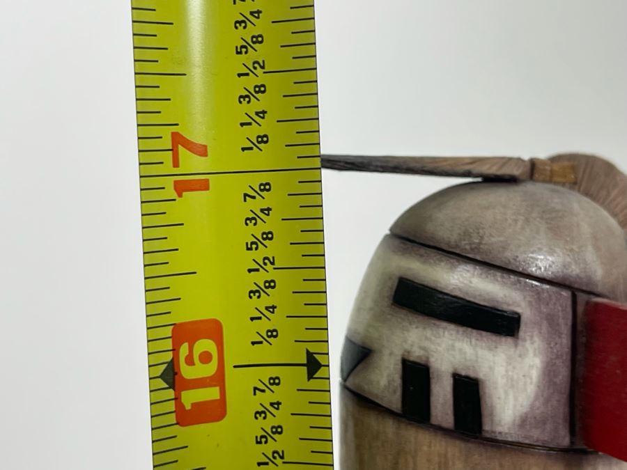 Hand Carved Hand-Painted Kachina 'Snow Maiden' Hopi Native American By John Paleahla Jr. 17H Retails $295 [Photo 15]