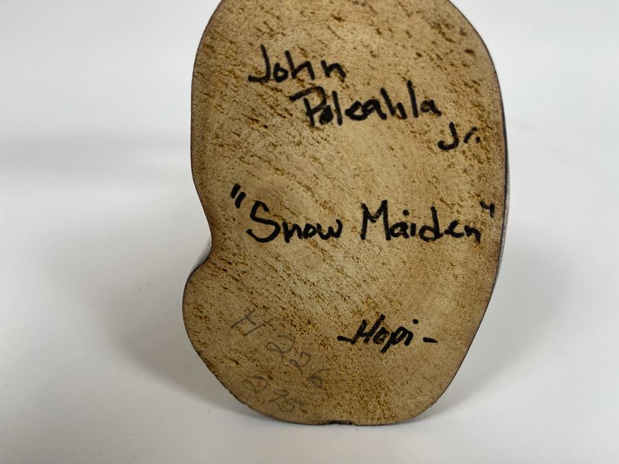 Hand Carved Hand-Painted Kachina 'Snow Maiden' Hopi Native American By John Paleahla Jr. 17H Retails $295 [Photo 13]
