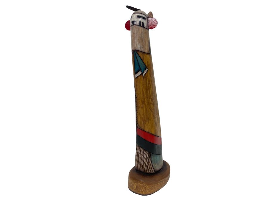 Hand Carved Hand-Painted Kachina 'Snow Maiden' Hopi Native American By John Paleahla Jr. 17H Retails $295