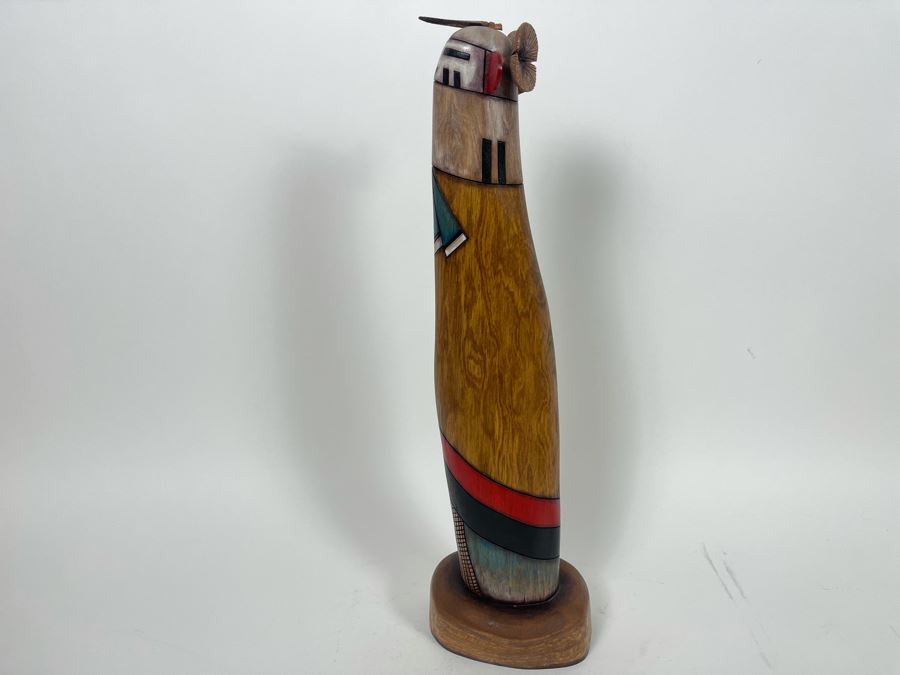 Hand Carved Hand-Painted Kachina 'Snow Maiden' Hopi Native American By John Paleahla Jr. 17H Retails $295 [Photo 8]