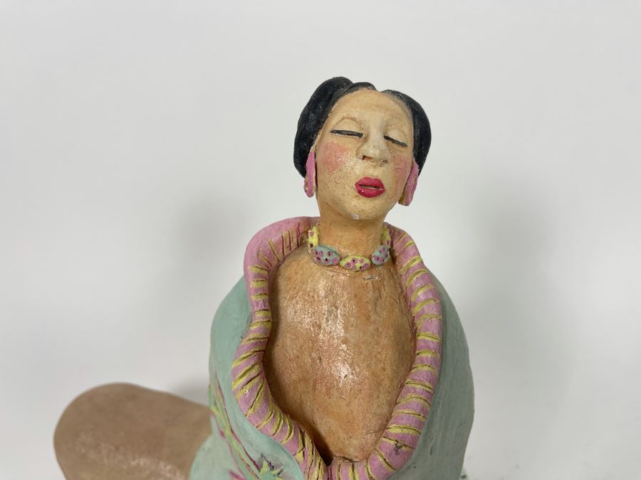 Signed Figural Pottery By Anaya L 10W X 9H [Photo 7]