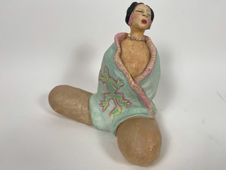 Signed Figural Pottery By Anaya L 10W X 9H [Photo 6]