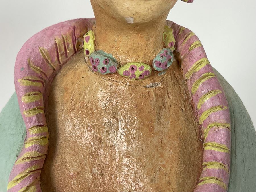 Signed Figural Pottery By Anaya L 10W X 9H [Photo 9]