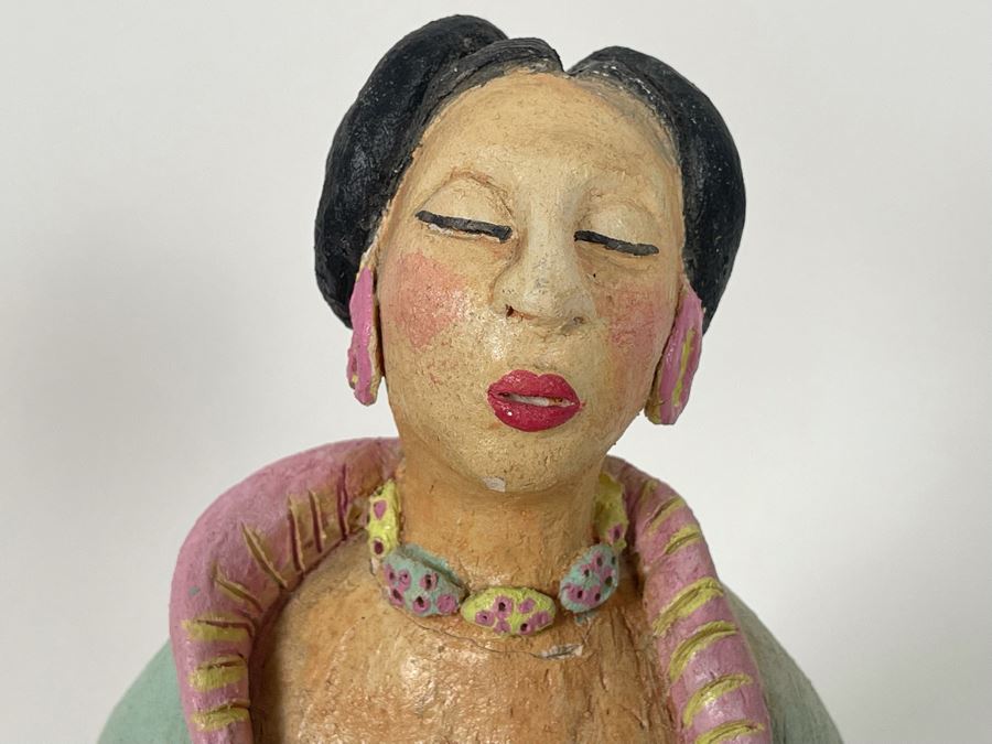 Signed Figural Pottery By Anaya L 10W X 9H [Photo 8]