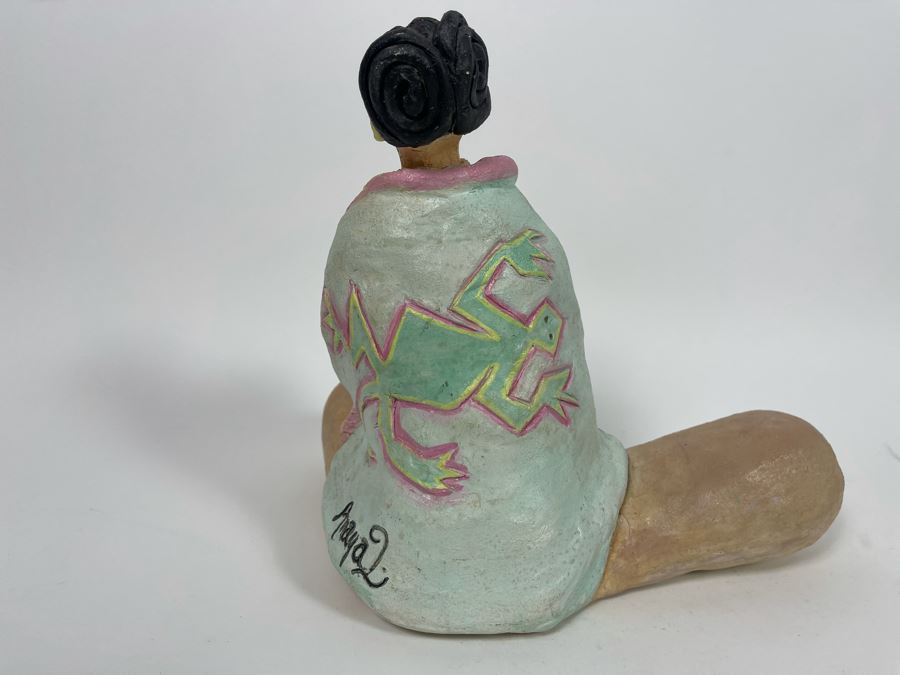 Signed Figural Pottery By Anaya L 10W X 9H [Photo 11]