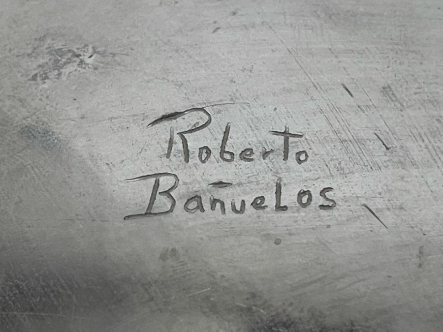 Mata Ortiz Indian Art Black Pottery By Roberto Banuelos 7W X 5H [Photo 12]