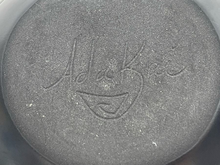 Native American Black Pottery Pot Signed Adakai 4W X 3H [Photo 8]