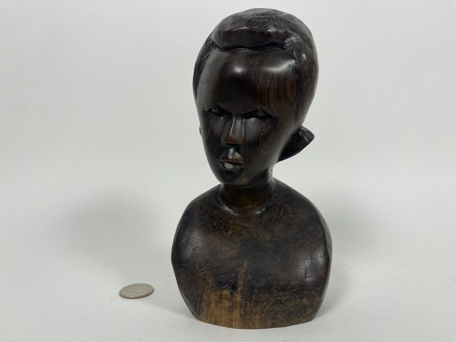 Carved Ironwood Bust Of Man 7H [Photo 3]