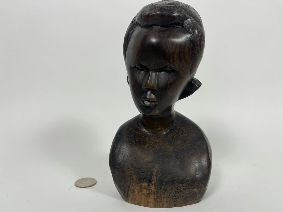 Carved Ironwood Bust Of Man 7H [Photo 4]