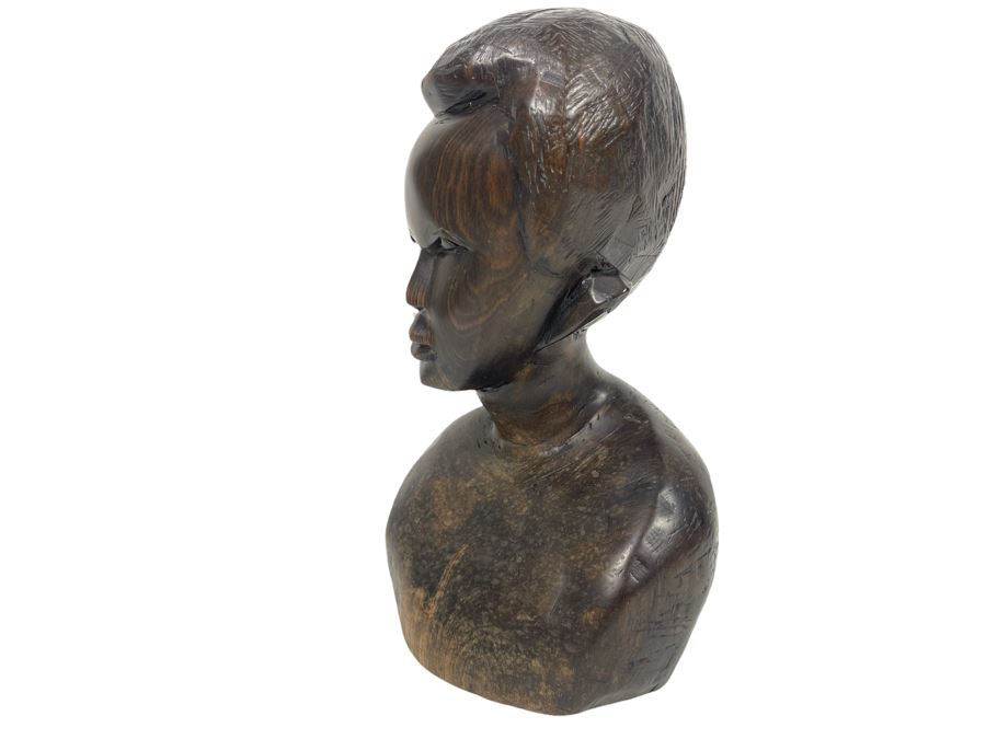 Carved Ironwood Bust Of Man 7H [Photo 1]
