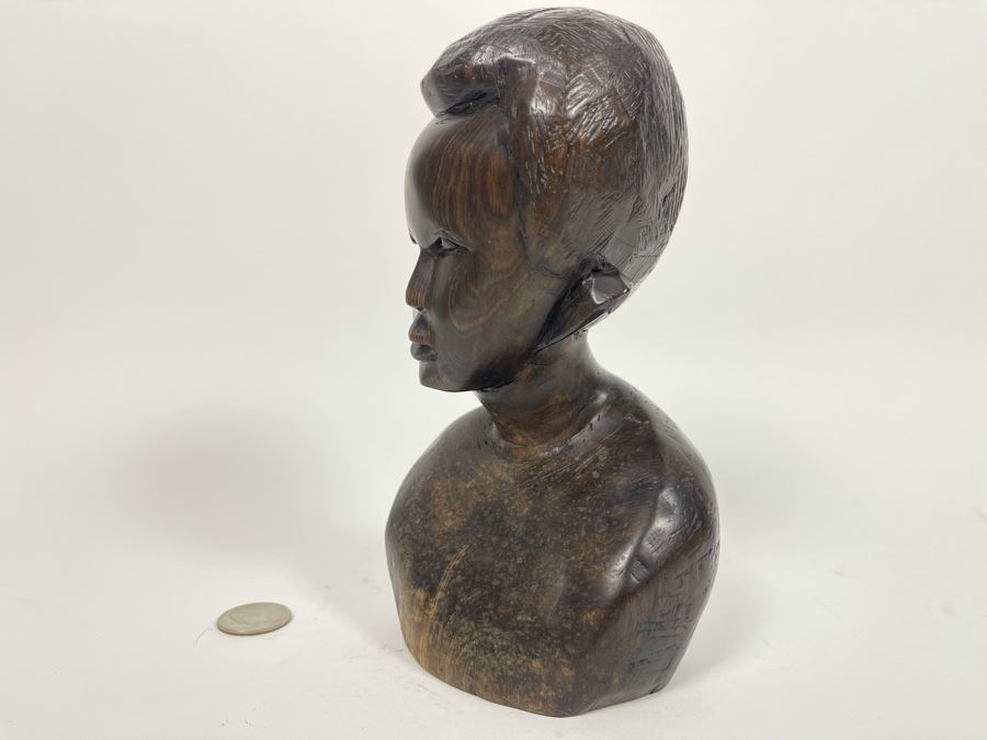 Carved Ironwood Bust Of Man 7H [Photo 2]