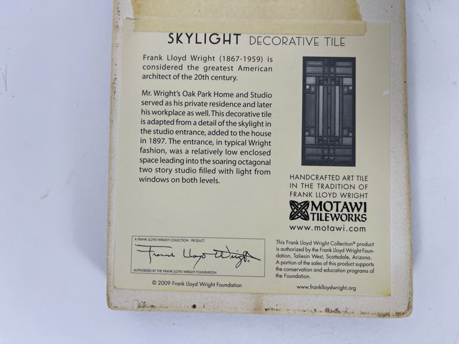 Frank Lloyd Wright Collection Skylight Decorative Tile 4 X 8 [Photo 6]