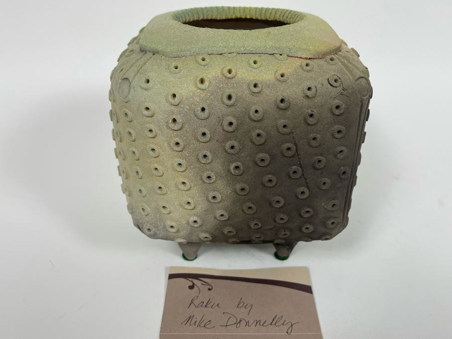 Raku Art Pottery By Mike Donnelly Of Seattle WA 6W X 9H [Photo 3]