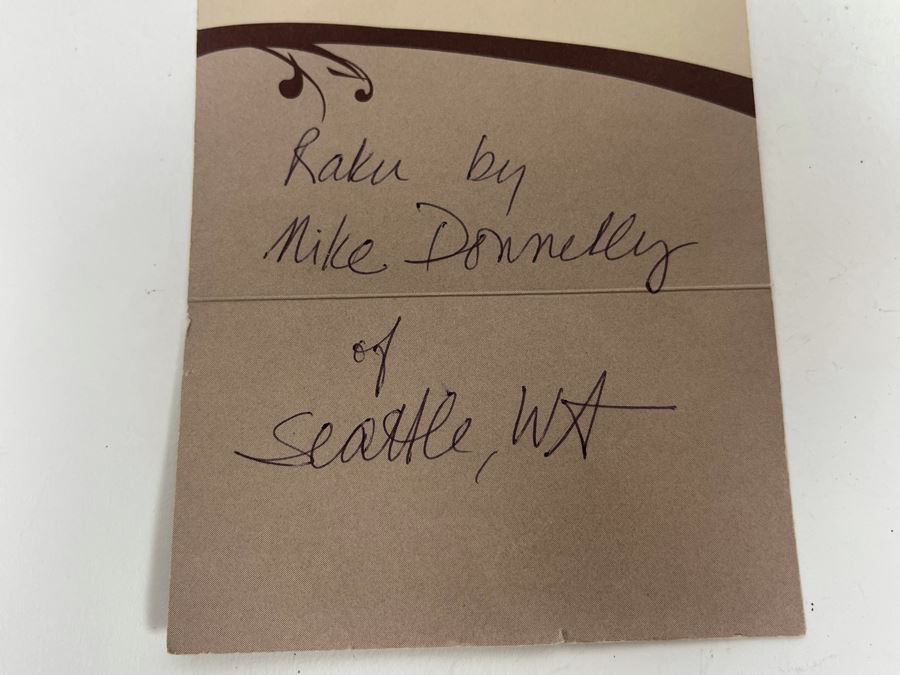 Raku Art Pottery By Mike Donnelly Of Seattle WA 6W X 9H [Photo 10]