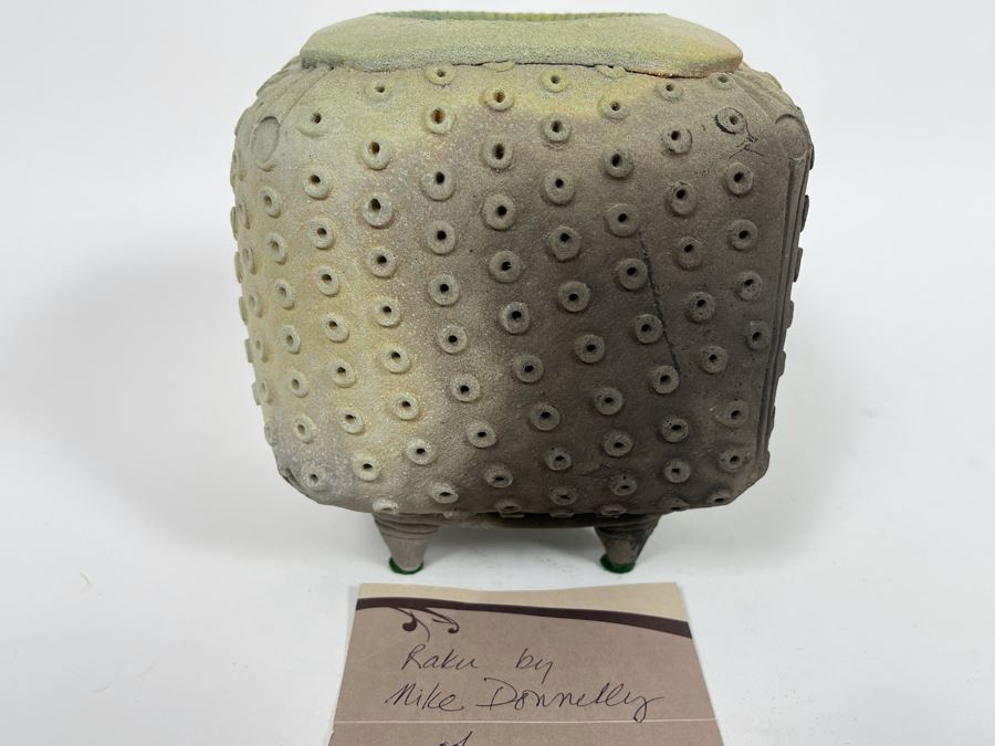 Raku Art Pottery By Mike Donnelly Of Seattle WA 6W X 9H [Photo 2]