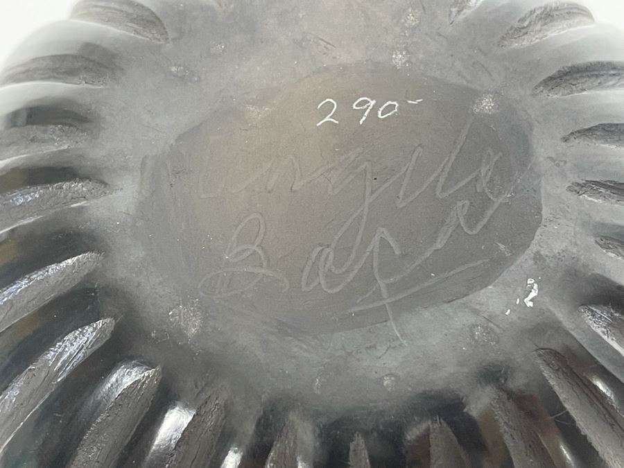 Angela Tafoya Baca (1927-2014) Native American Black Pottery Melon Jar 6W X 4H Retails $290 [Photo 9]