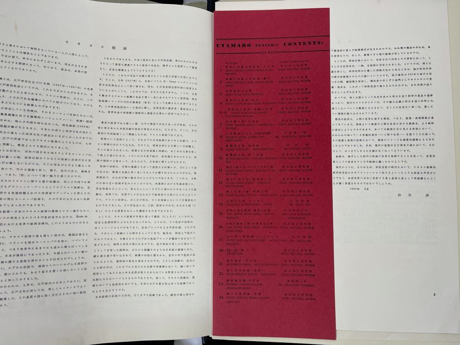 Utamaro Zenith One 24 Masterpiece Prints Produced & Published By Shuei-sha, Tokyo 1963 (Ukiyoe-Hanga Series I) Missing 1 Print (23 Total Prints) [Photo 5]