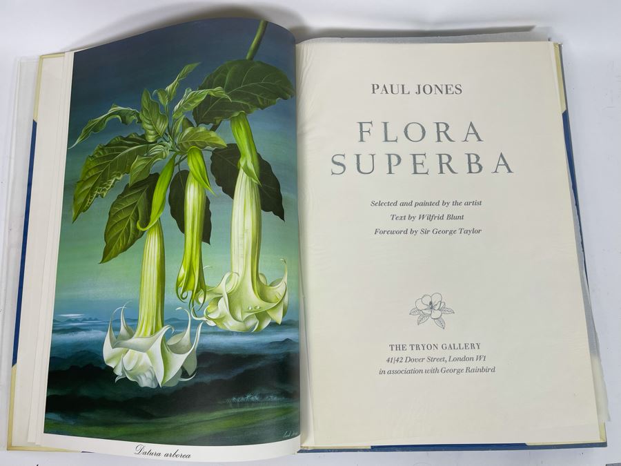 Signed Large Format Limited Edition Book Flora Superba By Artist Paul Jones Published By The Tryon Gallery Limited 1971 Estimate $750-$1,000 [Photo 3]