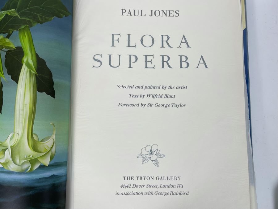 Signed Large Format Limited Edition Book Flora Superba By Artist Paul Jones Published By The Tryon Gallery Limited 1971 Estimate $750-$1,000 [Photo 10]