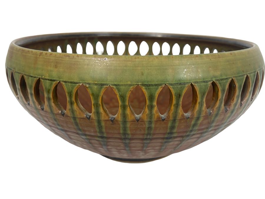 David Voll Pottery Cut Bowl 12W X 6H Retails $320
