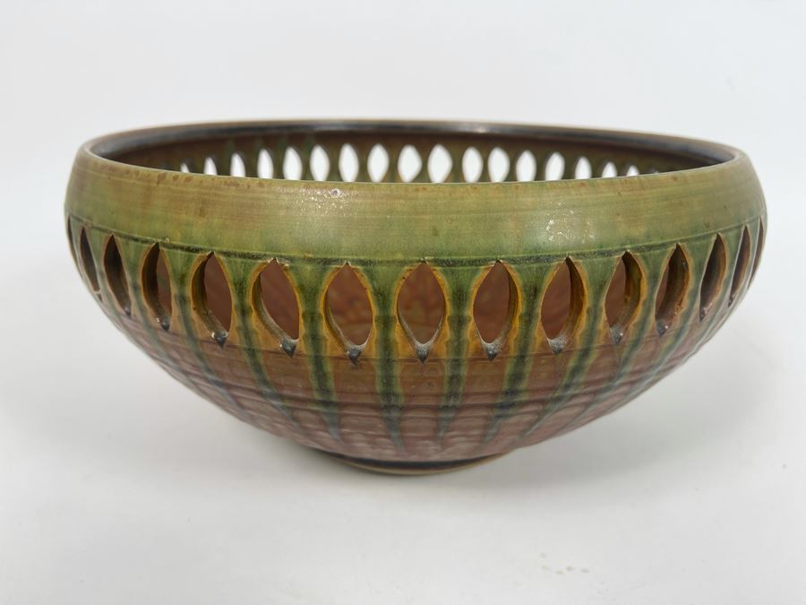 David Voll Pottery Cut Bowl 12W X 6H Retails $320 [Photo 2]