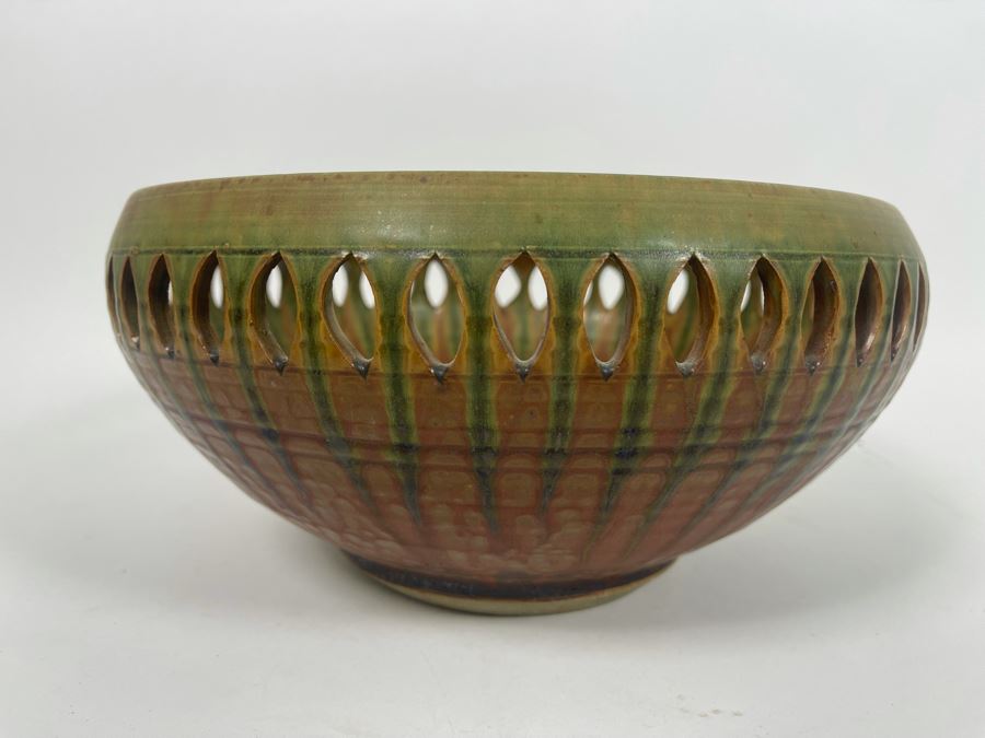 David Voll Pottery Cut Bowl 12W X 6H Retails $320 [Photo 3]