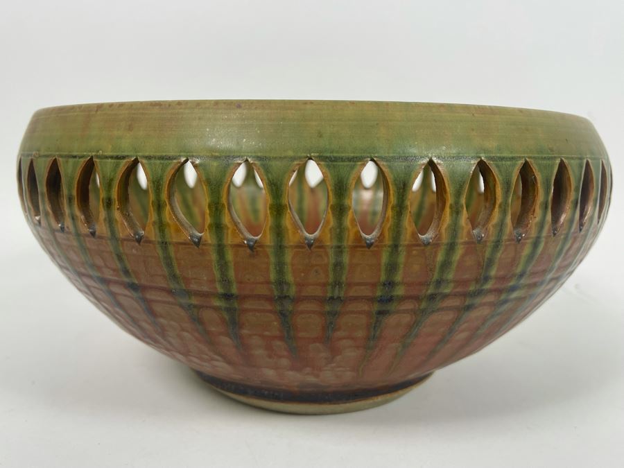 David Voll Pottery Cut Bowl 12W X 6H Retails $320 [Photo 4]