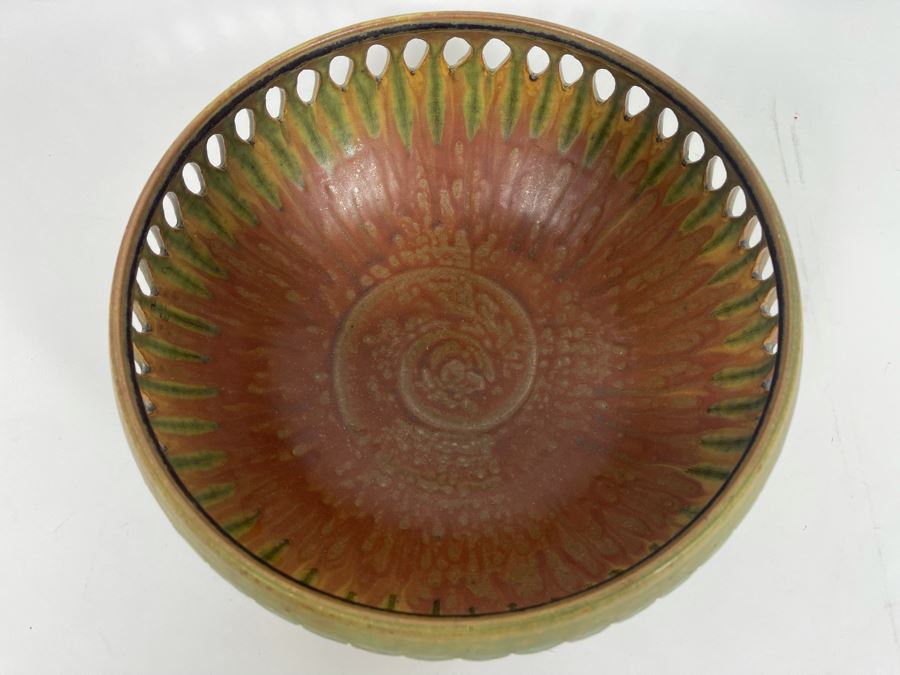 David Voll Pottery Cut Bowl 12W X 6H Retails $320 [Photo 5]