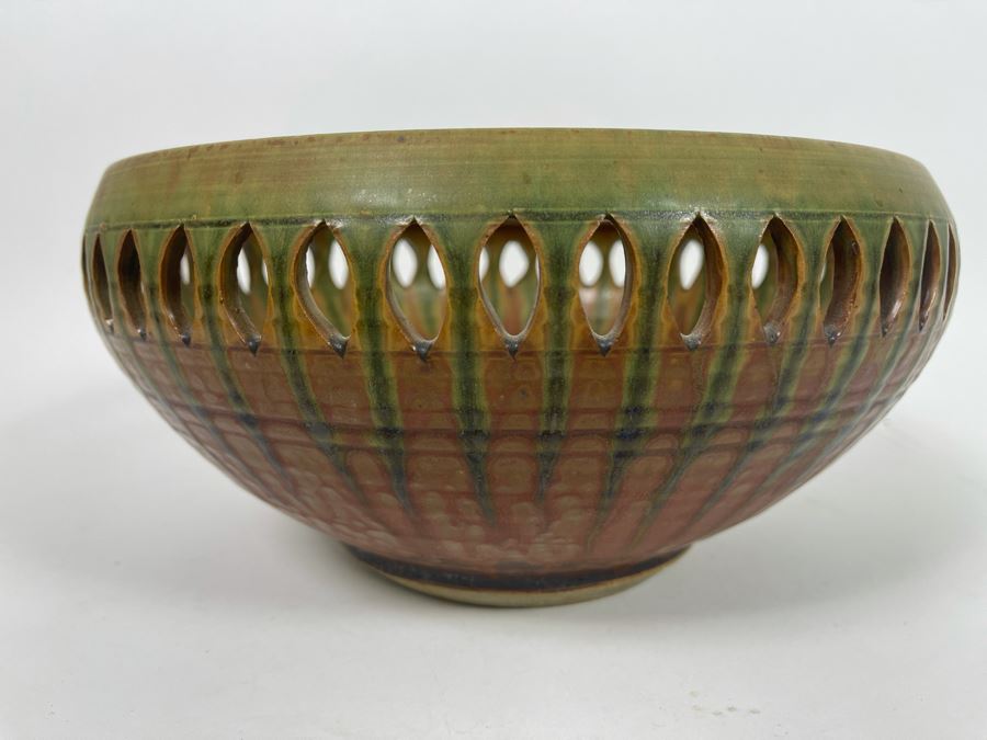 David Voll Pottery Cut Bowl 12W X 6H Retails $320 [Photo 7]
