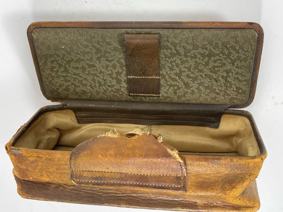 Vintage Japanese Natural Ebony Brush With Leather Case By Progressive [Photo 14]