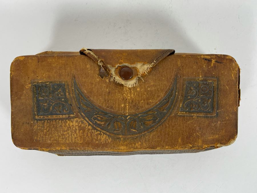 Vintage Japanese Natural Ebony Brush With Leather Case By Progressive [Photo 11]