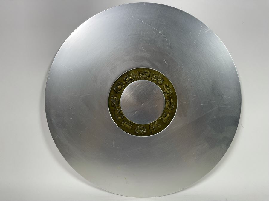 Zodiac Serving Platter Aluminum And Brass By Kensington 18R [Photo 4]