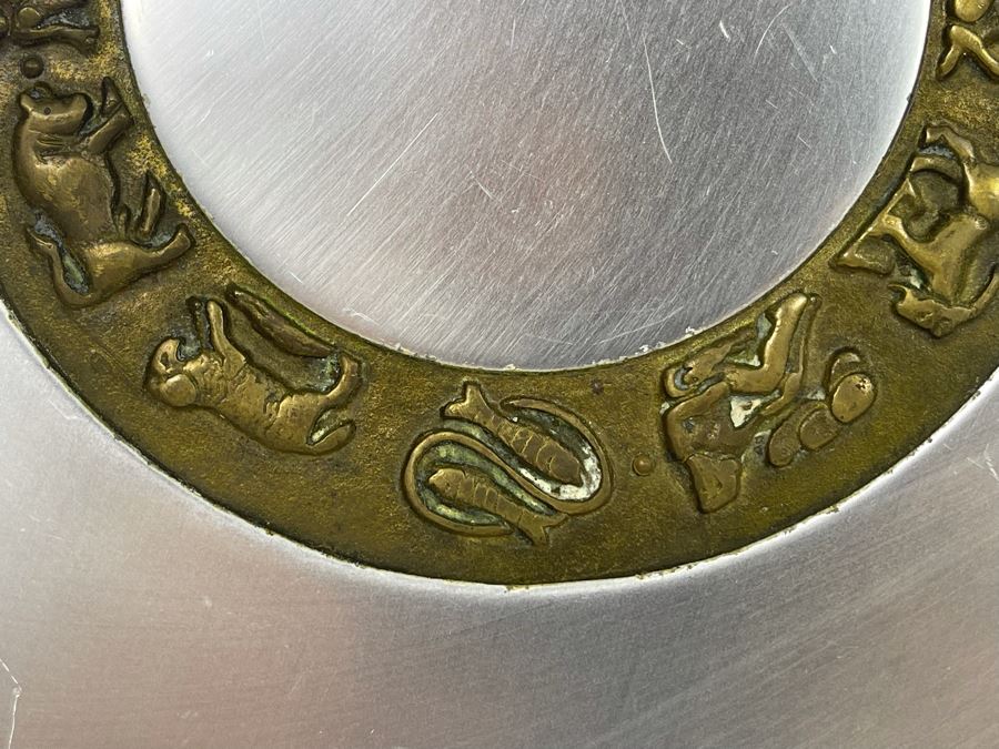 Zodiac Serving Platter Aluminum And Brass By Kensington 18R [Photo 8]