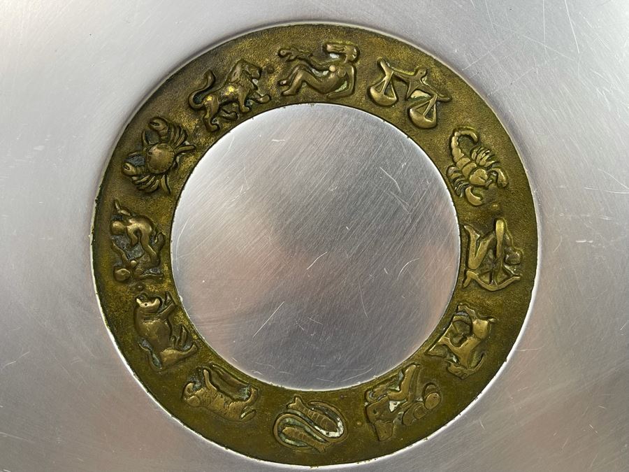 Zodiac Serving Platter Aluminum And Brass By Kensington 18R [Photo 5]