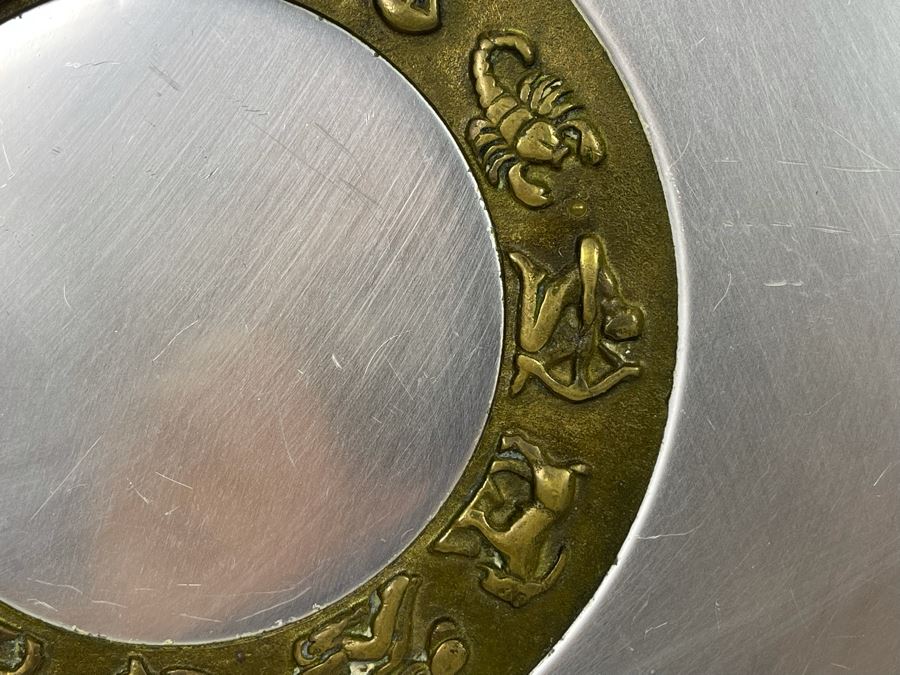 Zodiac Serving Platter Aluminum And Brass By Kensington 18R [Photo 7]