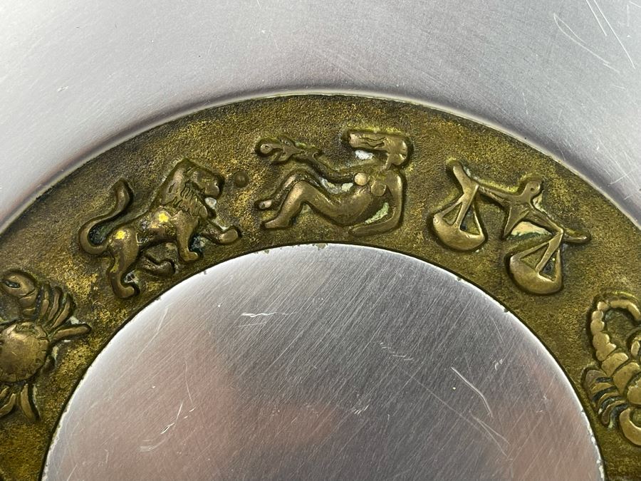 Zodiac Serving Platter Aluminum And Brass By Kensington 18R [Photo 6]