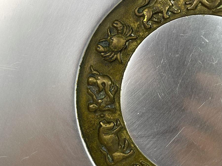 Zodiac Serving Platter Aluminum And Brass By Kensington 18R [Photo 9]
