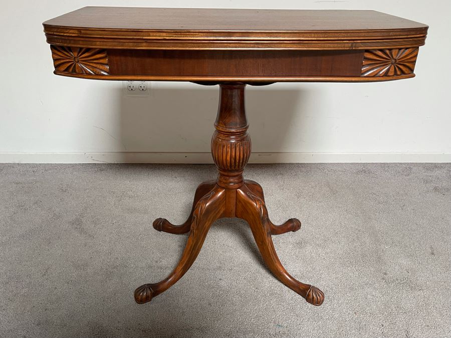 Antique Wooden Gaming Table 32W X 32D X 28.5H [Photo 5]