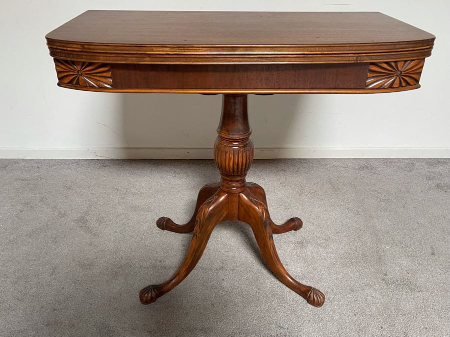 Antique Wooden Gaming Table 32W X 32D X 28.5H [Photo 2]