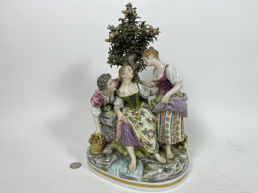 Antique French Sevres-Style Porcelain Figural Scene 8.5W X 6D X 13H [Photo 4]