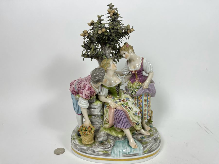Antique French Sevres-Style Porcelain Figural Scene 8.5W X 6D X 13H [Photo 2]