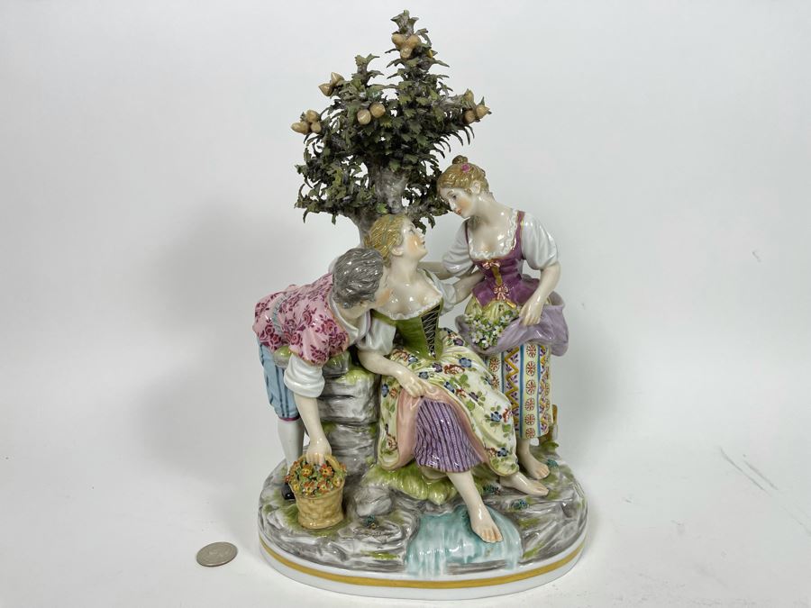 Antique French Sevres-Style Porcelain Figural Scene 8.5W X 6D X 13H [Photo 3]