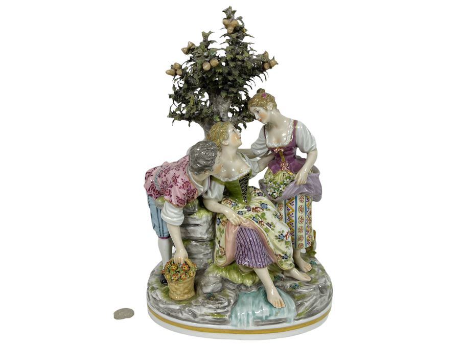 Antique French Sevres-Style Porcelain Figural Scene 8.5W X 6D X 13H [Photo 1]