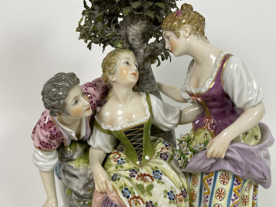 Antique French Sevres-Style Porcelain Figural Scene 8.5W X 6D X 13H [Photo 5]
