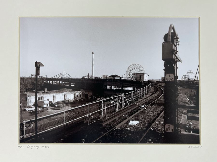 John Conn B&W Photograph NYC Subway 1980s Signed J.F. Conn 9.5 X 7 [Photo 2]