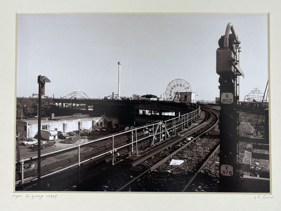 John Conn B&W Photograph NYC Subway 1980s Signed J.F. Conn 9.5 X 7 [Photo 3]